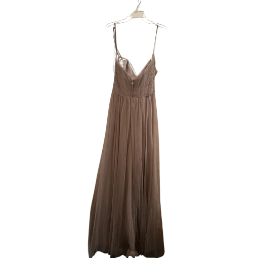 Kleinfeld Taupe Maxi Dress Size 10 | Formal Gown - Image 2