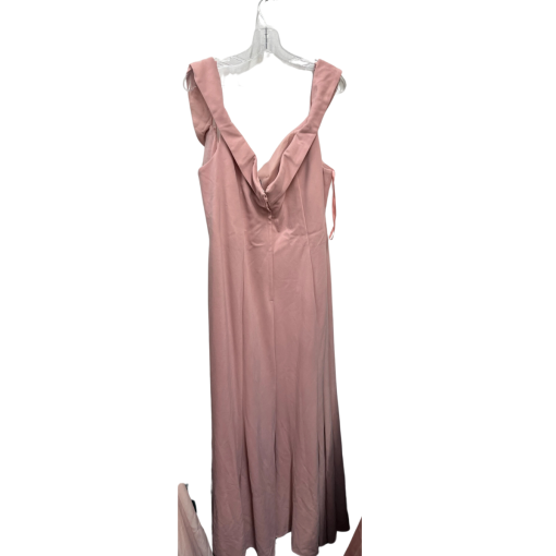 Kleinfeld Pink Satin Maxi Dress Size 18 - Bridesmaid Dress - Image 2