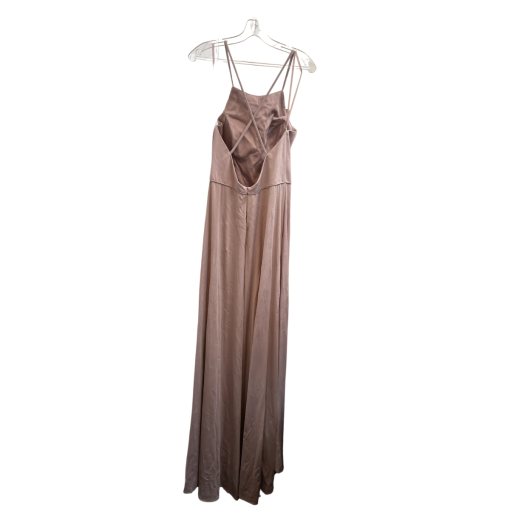 Kleinfeld Taupe Satin Gown Size 14 | Bridesmaid Dress - Image 2