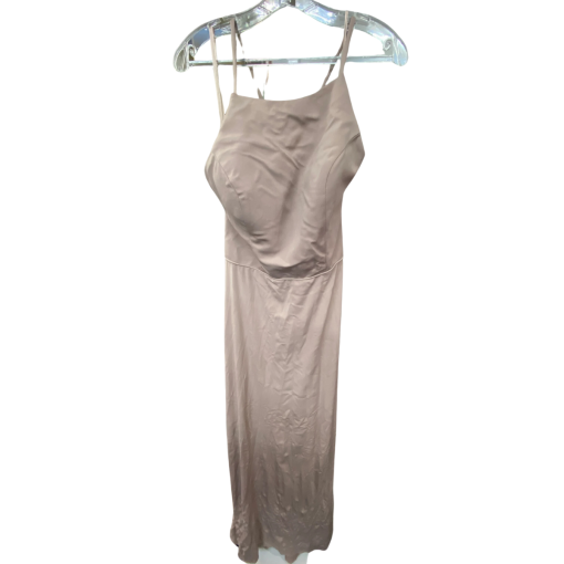 Kleinfeld Champagne Satin Gown Size 16 | Bridesmaid Dress