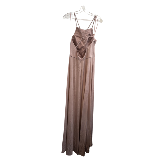 Kleinfeld Taupe Satin Bridesmaid Dress Size 12 - Wedding Gown - Image 2