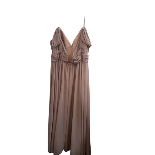 Kleinfeld Taupe Maxi Dress Size 24 - Formal Gown - Image 2