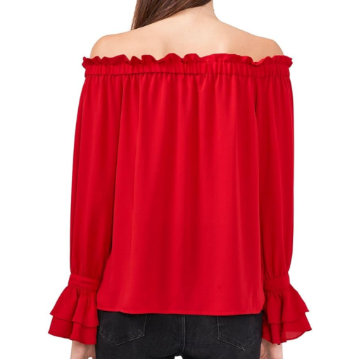 Riley & Rae Red Off-Shoulder Blouse - XL - Women's Tops - Image 2