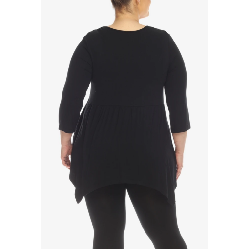 White Mark Black Plus Size Tunic Top with Pockets - 2XL - Image 2