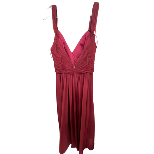 Kleinfeld Cranberry Chiffon Bridesmaid Dress Size 10 - Wedding Gown - Image 2