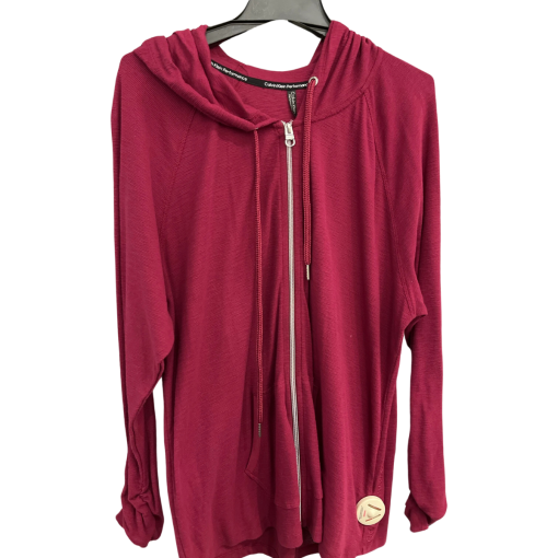 Calvin Klein Performance Burgundy Zip Hoodie 3X - Activewear