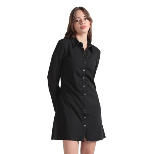 Calvin Klein Black Shirt Dress - Size S - Women's Mini Dress