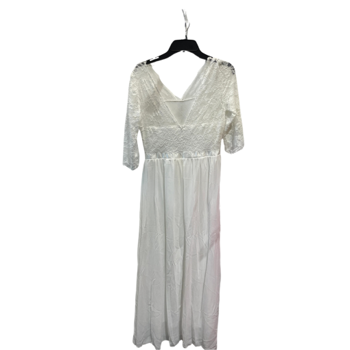 White Lace Maxi Dress -  - Size  - Wedding Guest