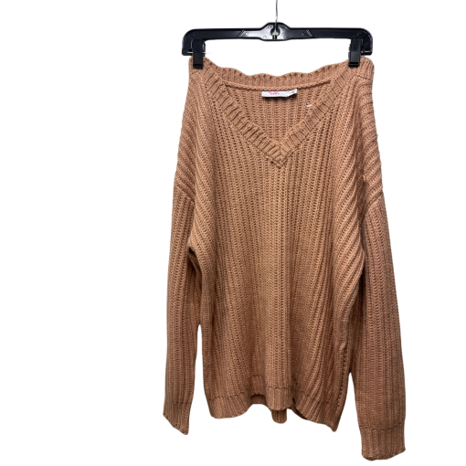 LUSH Chocolate Brown V-Neck Sweater - Size S - Women's Knitwear