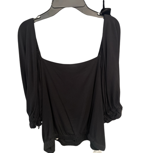 1.STATE Black Square Neck Blouse Plus Size 0X | Tops - Image 2