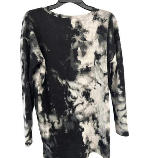 Style & Co Black Tie Dye Waffle Knit Top - Size S - Women's Shirt - Image 2