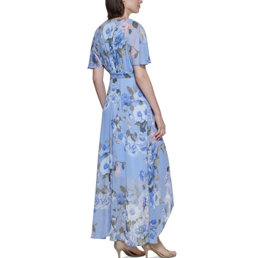 Jessica Howard Blue Floral Maxi Dress - Petite 10P - Party Dress - Image 2