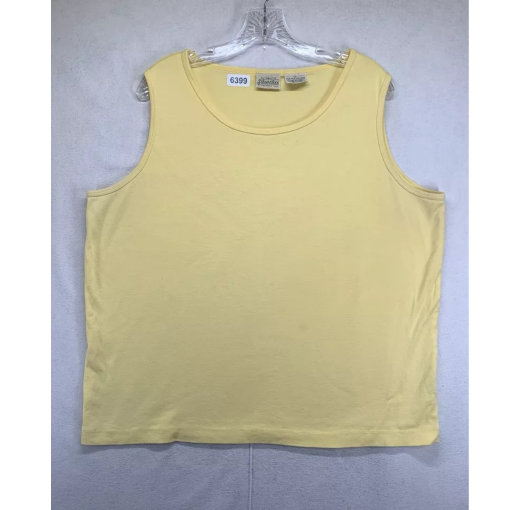 Karen Scott Yellow Tank Top XXL Women's Sleeveless Shirt