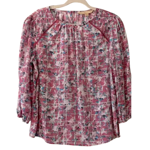 HOPE & HARLOW Pink Floral Blouse Size S - Women's Tops