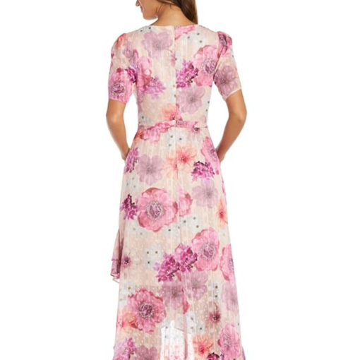 NightWay Floral Wrap Dress Pink Size 10 - Evening Gown - Image 2