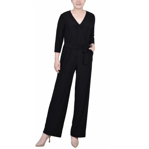 NY Collection Black Jumpsuit Petite Size PM - Women's Jumpsuits