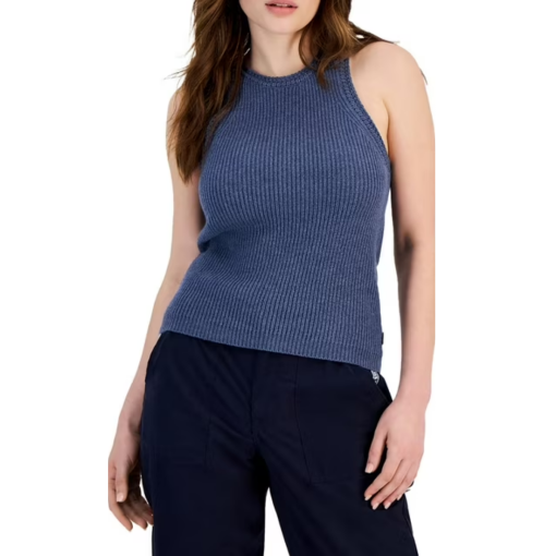 Tommy Jeans Blue Knit Tank Top - Size M - Women's Sweater Vest