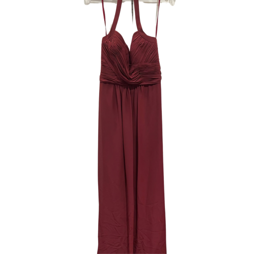 Burgundy Halter Maxi Dress Size 8 - Evening Gown