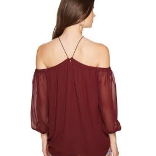 1.STATE Burgundy Off-the-Shoulder Blouse - Size XS - Women's Tops - Image 2