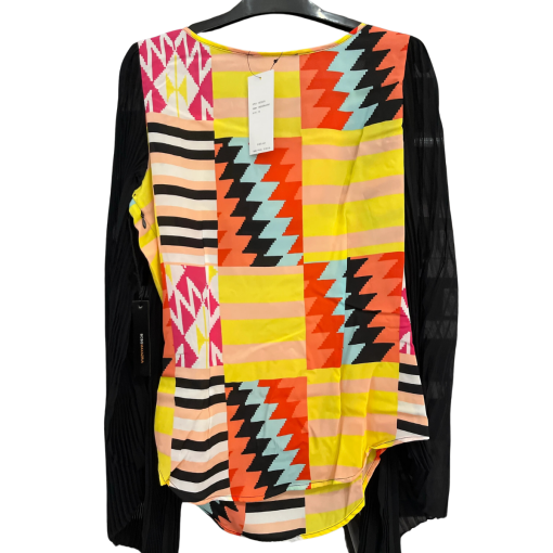 BCBGMAXAZRIA M Multicolor Blouse with Black Sleeves - Women's Top - Image 2