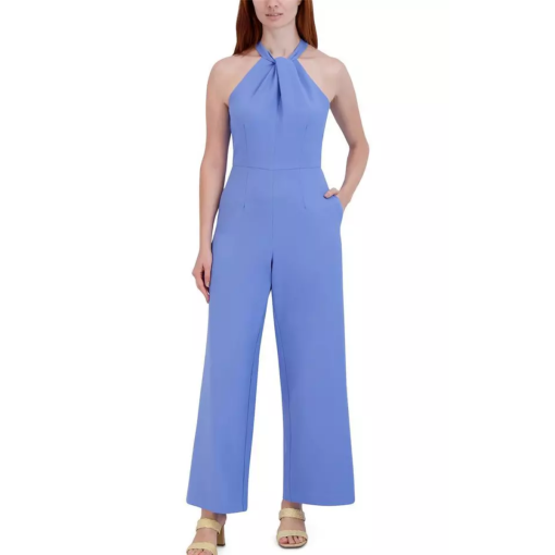 Julia Jordan Blue Halter Jumpsuit Size 10 - Women's Jumpsuits