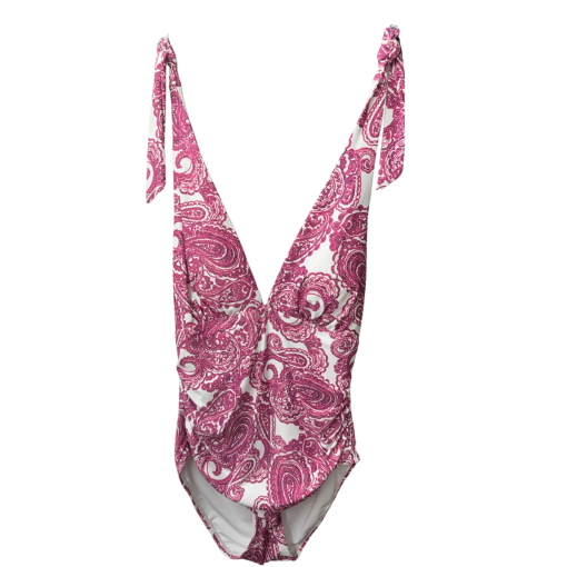 Tommy Hilfiger Paisley One Piece Swimsuit - Pink - Size 6 - Women's