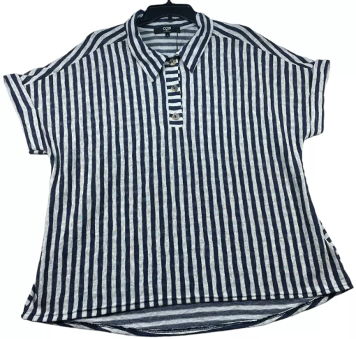 Coin 1804 Striped Navy T-Shirt 3X - Women's Tops