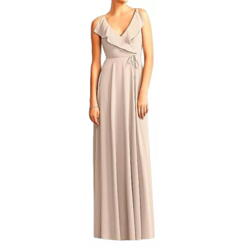 Simply Dresses Beige Maxi Dress Size 14 - Bridesmaid Dress