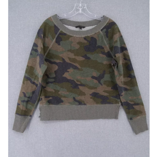 Banana Republic Camo Sweatshirt - Green, Size S - Women's Pullover