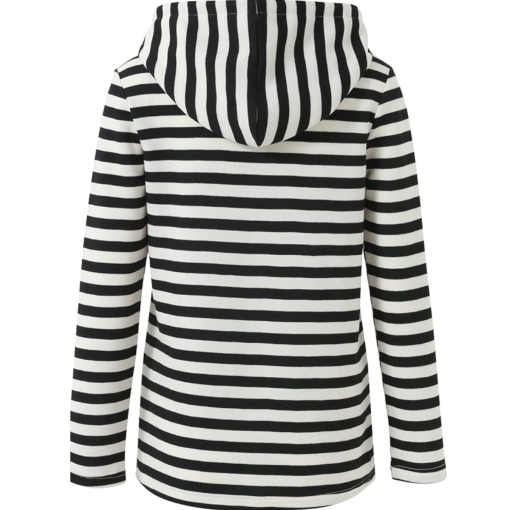 Jones New York Black Stripe Hoodie Sweatshirt - XL - Women's Tops - Image 2