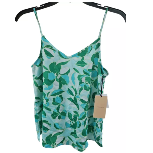 Halogen Floral Cami Top - Green, Size S - Women's Tank Top