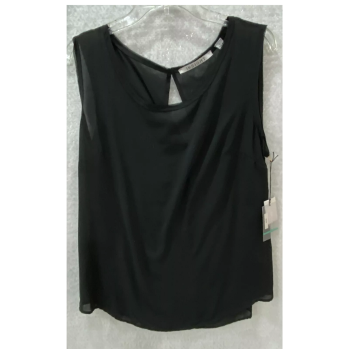 Insight Black Sleeveless Blouse Size M Keyhole Top