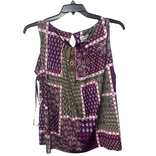 Calvin Klein Purple Patchwork Sleeveless Top 2X - Blouse