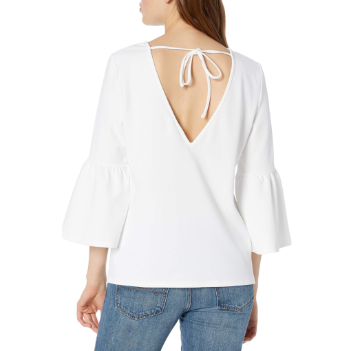 Kensie White Bell Sleeve Top - XS - Women's Blouse - Casual Wear - Image 2