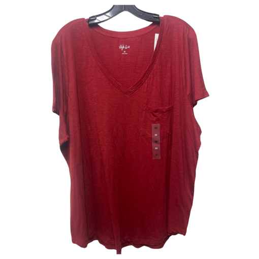 Style & Co Red V-Neck Pocket Tee 3X - Women's T-Shirt