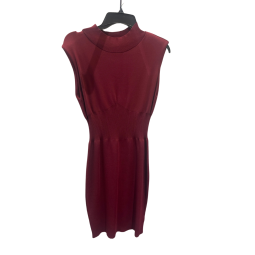 Guess Burgundy Sleeveless Sweater Dress - Size L - Women's Dresses