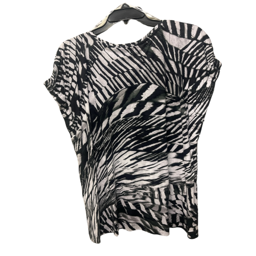 DKNY Black & White Print Tee XL - Women's T-Shirt Top