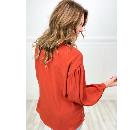 Nanette Lepore Rust Blouse Plus Size 2X | Women's Tops - Image 2