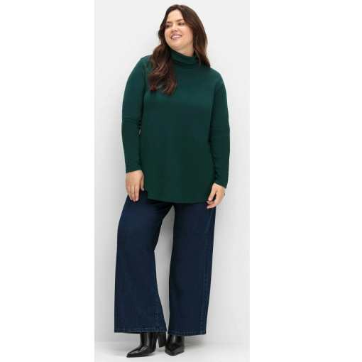 Karen Scott Plus Green Turtleneck Top - Plus Size 1X - Women's Shirts