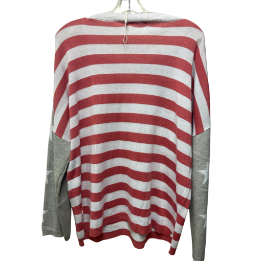 ACESHIN American Flag Sweater Red Gray L - Women's Pullover - Image 2