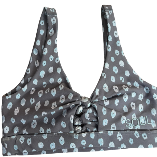 SOUL Gray Print Sports Bra - Size S - Workout Top