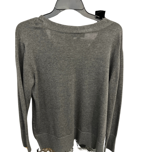 Sam & Jess Gray V-Neck Sweater Medium - Women's Knitwear - Image 2