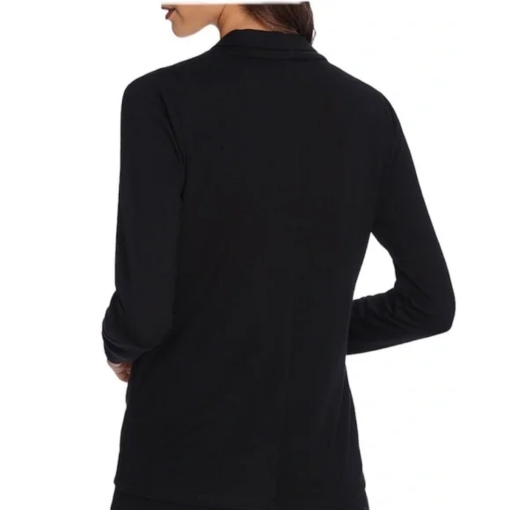 1.state Black Wrap Top - Medium - Women's Knit Blouse - Image 2