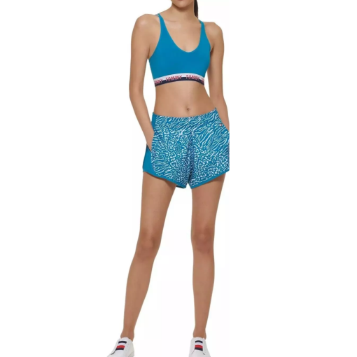 Tommy Hilfiger Blue Sports Bra & Shorts Set - Medium - Activewear