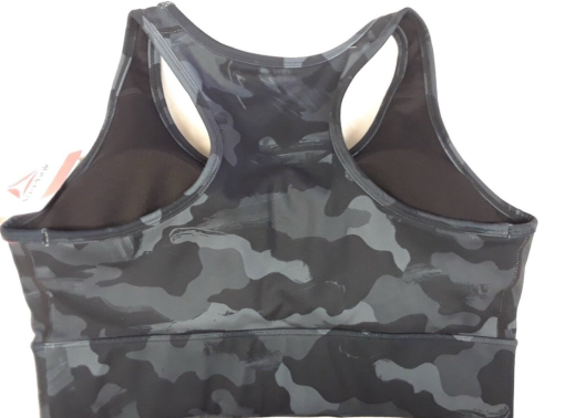 Reebok Camo Sports Bra - Black - Size S - Workout Top