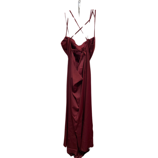 Kleinfeld Burgundy Maxi Dress Size 24 - Formal Gown - Image 2