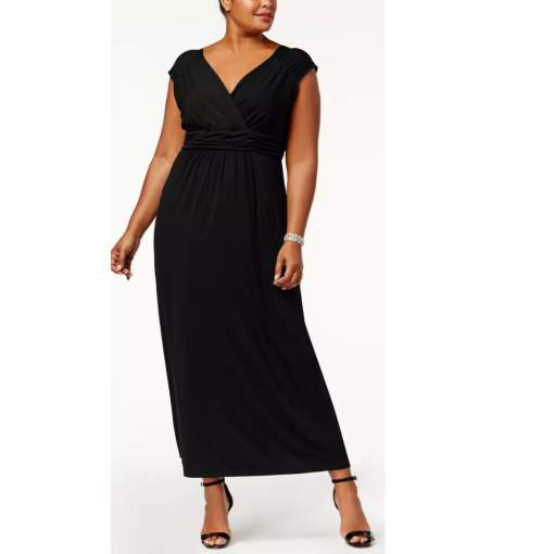 Ny Collection Plus Black Maxi Dress 2X - Plus Size Formal Gown