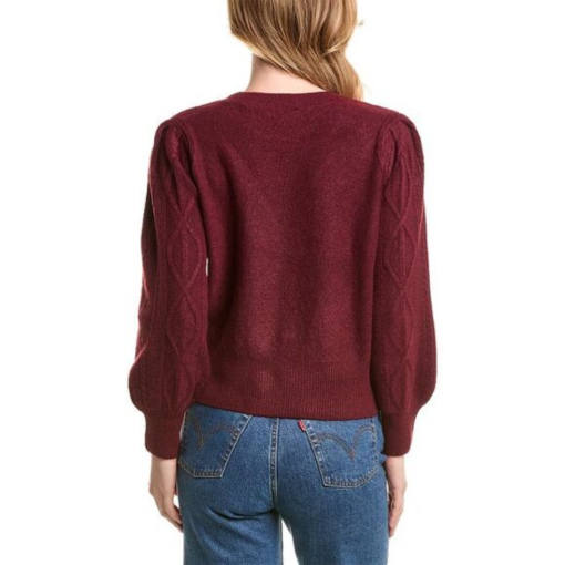 1.state Red Cable Knit Sweater - Plus Size Women's Top - Image 2