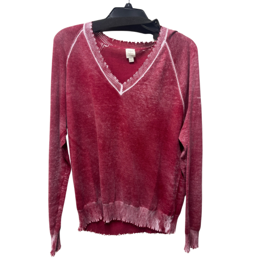 Roan + Ryan Red V-Neck Sweater XL - Women's Knitwear