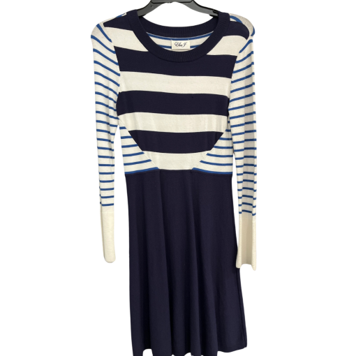 Eliza J Navy Striped Sweater Dress - Size L - Women's Dresses